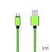 Produktbild Sunlera Multi-Color-1m / 2m / 3 Meter Quick Charge Micro USB Kabel Handy-Schnelllade-Draht-Linie 2.4A USB-C Datenkabel