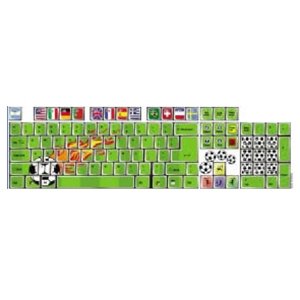Preisvergleich Produktbild Tastatursticker "Fussball" für Computer und Laptop - Verzierung für die Tastatur