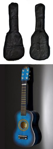 Ts-ideen-5203-Guitare-en-bois-pour-Enfant-avec-EtuiJeu-de-cordes-de-rechange-Bleu