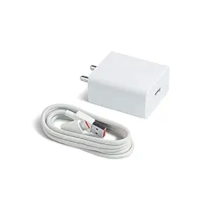 Fast Type-C Charger for Xiaomi Poco F1 / F 1 Original Adapter Like Wall Charger | Mobile Charger | Android USB Charger with 1 Meter USB Type C Charging Data Cable (2.4 Amp, White)