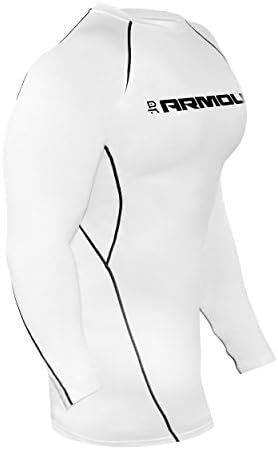 Raw Armour logo long sleeve Mens Compression Running cycling, boxing, MMA Rashguard swimming