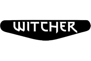 DECUS SHOP Autocollant pour barre lumineuse de manette PlayStation PS4 Motif au choix The Witcher (schwarz) noir