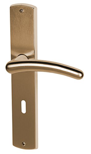 Preisvergleich Produktbild Alpertec Isabella - LS Messing poliert / Messing satiniert für Zimmertüren Drückergarnitur Türdrücker Türbeschläge, 32987803