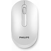 Philips M402 Beyaz Kablosuz Mouse, Ergonomik Ele Tam Oturan Tasarım, 2.4GHz Wireless Fare, Otomatik Uyku Modu ve Enerji Tasar