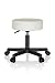 Produktbild hjh OFFICE 670927 Drehhocker Operator I Kunstleder Weiß Hocker höhenverstellbar mit Rollen