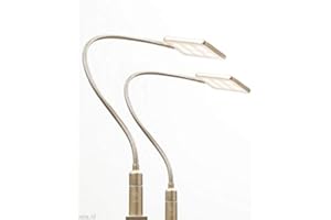 kalb Material für Möbel 4W LED Bettleuchte Leseleuchte Flexleuchte Nachttischlampe Bettlampe Leselampe, Auswahl:2er Set messing matt