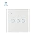 Produktbild BUBU5 WiFi-Smart-Touch-Schalter, kompatibel mit Alexa und Google Home, ABS-Touch-Sensor-Sprachlichtschalter 3-Gang-Smartphone-Fernbedienung