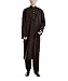 Produktbild Swallowuk Muslim Herren Kleidung Abaya Dubai Muslimische Islamische Arab Arabisch Kleidung Langarm Thobe Stehkragen Kaftan Indien Türkisch Kleidung mit Hosen (M, Brown)