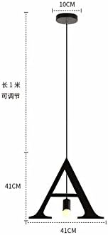 XHOPOS HOME Pendant Light Shade Industrial Hanging Ceiling Lamp Chandelier Letters LED A Living Room Restaurant Bedroom Lighting