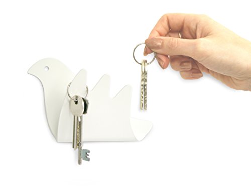 j-me JMEBIRD-WALL bird Wandhalter, Metall, 9,5 x 3,8 x 14,6 cm, weiß - 7