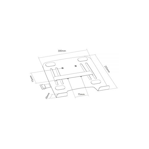 InLine 23162A Notebook Halterung mit VESA 75 Adapter - 2