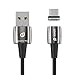Produktbild WSKEN Magnetisches USB-Typ-C-Kabel, X1 Pro-USB-C-Ladekabel Schnellladesynchronisationsdatenkabel mit LED-Anzeige für Samsung Galaxy S9 +, LG G6, MotoZ-Kraft, Google Pixel XL und mehr(1.2M/4ft, Black)