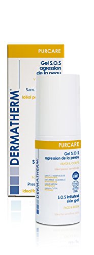 Dermatherm PURCARE Gel S.O.S. Sans conservateur. Idéal peaux sensibles. Apaise et régénère. Hypoallergénique. 50ml
