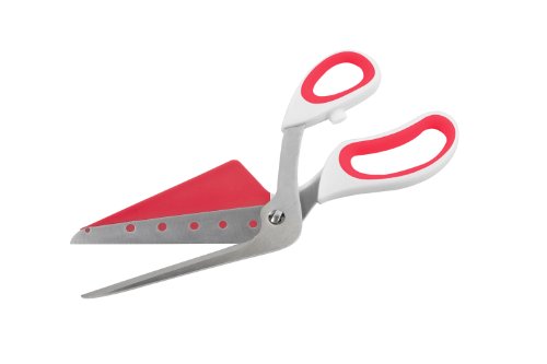 GP&me Pizza-Schere, Edelstahl / hitzebeständiges Silikon, Rot / Weiß