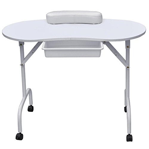 SWT Portable Manicure Table Nail Technician Desk Workstation With Bag & Wrist Rest