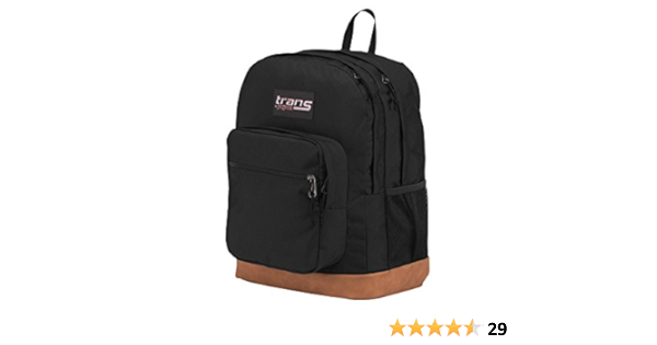 trans jansport black backpack