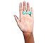 GLAMMZ New Nail Polish Ring Holder - Easy Convenient & Fun | Varnish Your Nails in Comfort & Style - Comes in 3 NEW Glamorous Glitter Colours incl: Black Nite, Ruby Red & Glitter Blue (Glitter Blue)