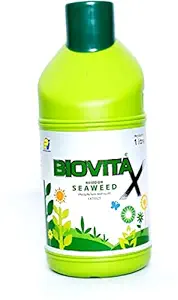 PI Industries Organic Biovita Liquid Seaweed Plant Growth Regulator For Home Garden & Plants (1Ltr)