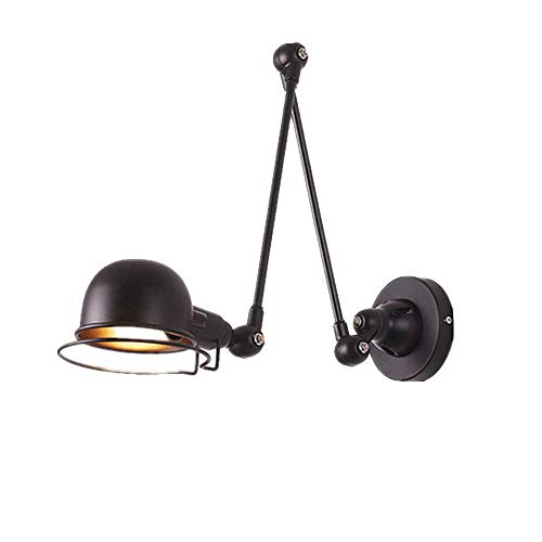 Preisvergleich Produktbild Xiao Fan Ausziehbare Retro Langarm-Wandleuchte, verstellbare industrielle Innenwandleuchte, Lagerhaus / Scheune (Farbe: Schwarz)