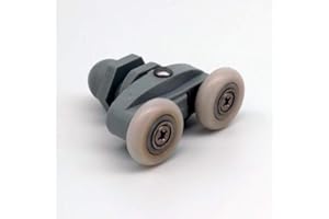 SHOWER SEAL UK LTD Shower Door Wheels | 20mm, 23mm or 25mm | Double Shower Door Rollers Runners | ROLL016 (25mm Wheels)