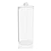 HuntGold Clear Facial Beauty Makeup Cotton Pads Round Dispenser Container Holder Cosmetic Organizer