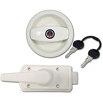 Serrure Porte Camping-Car Et Caravane - Compatible 35mm Et 48mm - Sécurité Renforcée Blanche