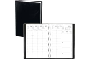 AGENDA DISCOUNT Agenda semainier économique à spirale - 16x24cm OLYMP S noir - 1 semaine sur 2 pages vertical - Janvier/Décembre 2026
