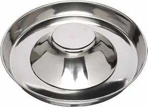 King International Stainless Steel Dog Bowl 1 Puppy Litter Food Feeding Weaning Silver Stainless Dog Bowl Dish Large Dogs, Pets Feeder Bowl and Water Bowl Perfect Choice