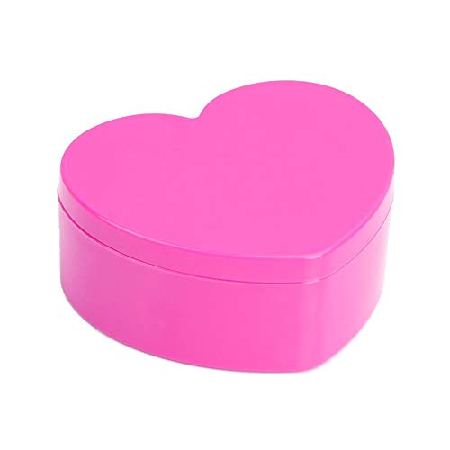 Preisvergleich Produktbild FIONAT Schmuckkästchen Schmuck-Förmige Schmuckschatulle Pfirsich-Herz Kinder Desktop Multi-Layer-Schmuck Aufbewahrungsbox Mit Spiegel 13,3 * 11,5 * 5,5 cm, Deep Pink