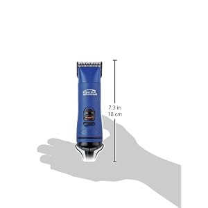 Andis Power Groom+ 5-Speed Detachable Blade Clipper, Professional Animal Grooming, Blue, AGRV (63360) - Image 6