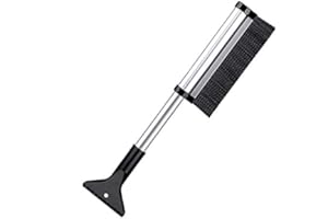 EasyULT Brosse à Neige, Grattoir à Neige Télescopique Balai à Neige, Balais à Neige Grattoir à Glace 2 en 1 pour Voitures, Camions, SUV, Auto Pare-Brise de Camion