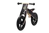 BIKESTAR® Premium Kinderlaufrad für mutige Entdecker ab 3 Jahren ★ 12er Natur Holz Edition ★ Teuflisch Schwarzes Piraten Design - 6