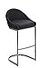 Produktbild CLP Edelstahl Barhocker KRETA mit Kunstlederbezug - Thekenhocker mit einer Sitzhöhe von 77 cm, Tresenhocker in mehreren Farben, Hocker mit Lehne | ergonomische Fußstütze Grau