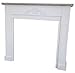 Price comparison product image Casa-Padrino Country Style Fireplace Surround Antique White/Natural 110 x 23 x H. 100 cm - Shabby Chic Furniture