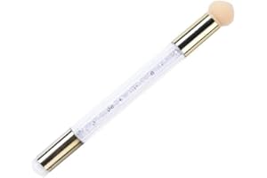 MIOAOA Nail Stamping Plate Set Silicone Sponge Brush Flower Polish Transfer Stencils Geometry Template Double-Sided Head Stamper Polishing Drawing Pen DIY Nail Art Tool Accessories