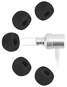 ONCRO Ear Buds Pads Tips 12 pcs (6 Pairs) Universal Black Silicone Rubber Earbuds, Eartips, Earpads, Earplugs, Sports for Headphone Headset Earphones & Bluetooth Medium Size