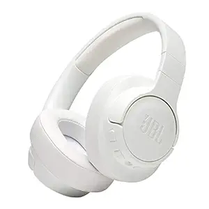 JBL Tune 750BTNC, Over Ear Active Noise Cancellation Headphones with Mic, 40mm Dynamic Drivers, JBL Pure Bass, Dual Pairing, AUX & Voice Assistant Support for Mobile Phones (White)