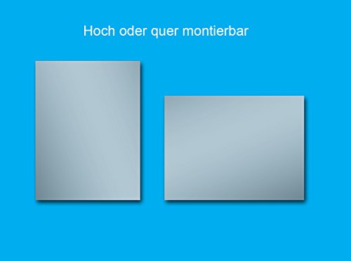 Bricode Süd Wandspiegel Badspiegel verschiedene Größen ohne Beleuchtung. Rahmenlose moderner Spiegel, Badezimmerspiegel ohne Licht (o) 80cm x 60cm : ohne Seitenleisten) - 2