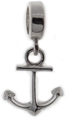 Genuine Solid Silver 925 Anchor Dropper Charm Bead A17B