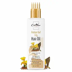 CatMac Aribian Oud Lily Hair Oil 100% Pure & Natural with combo applicator suits for all Hair Types(100ml) (Aribian Oud Lily)