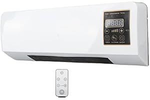 LUQEEG Klimatyzator Ścienny, Mała Chłodnica Powietrza Przenośny Gorący Wentylator Klimatyzacji z Pilotem Zdalnego Sterowania do Akademika, Biura, Sypialni