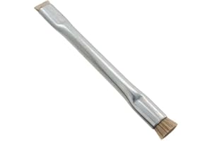 MG Chemicals 856 Cepillo de limpieza técnico de doble punta para dispositivos electrónicos, mango de acero chapado en cad de 4-1/2 ", cerdas de pelo de caballo, 1/4" de largo x 5/16 "de ancho