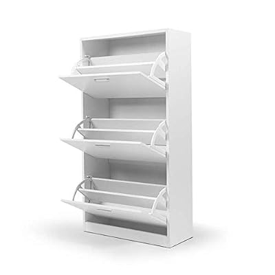 IDMarket - Meuble à chaussures 3 portes blanc