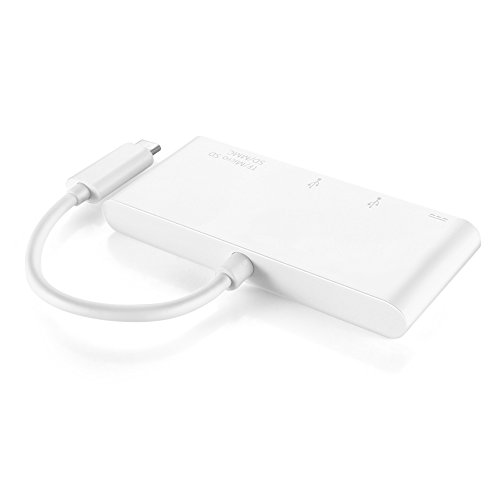 TNP USB C Micro SD/MMC/SD Card reader + USB 3.0 Typ A + USB Typ C Power Lieferung Ladegerät Port Hub Adapter – usb-c auf SuperSpeed USB, TF MicroSD & SD Memroy Kartenleser Adapter Stecker Kabel - 3