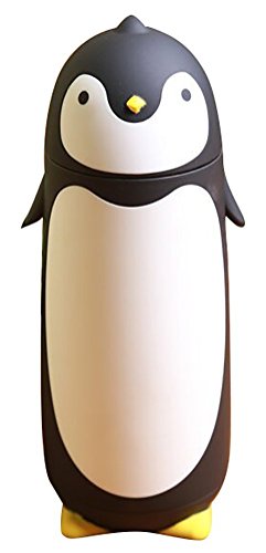 280 ml Edelstahl Pinguin Tasse Thermos Fläschchen Bodenstaubsauber Fläschchen schwarz