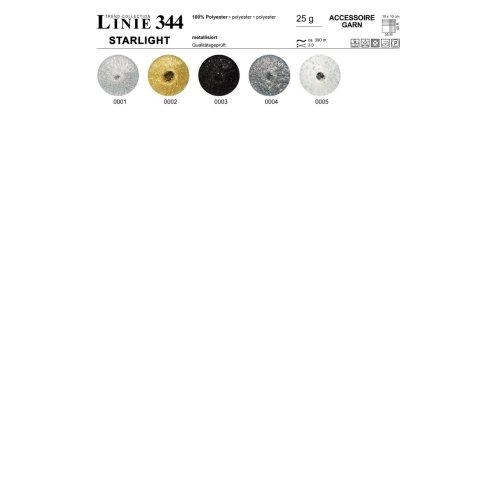 ONline Linie 344 Starlight Fb 05, Paillettenbeilaufgarn 25 g = ca. 390 m - 2