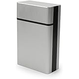Alu Silber Zigarettenetui Zigarettenbox Schachtel f. Zigarette 3.55"x2.36"x1.06"