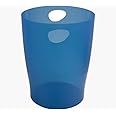 Exacompta - Ref 45360D - Ecobin Waste Paper Bin- 263 x 263 x 335mm in Size, Large Waste Capacity of 15 Litres, Easy Clean Interior -Translucent Royal Blue