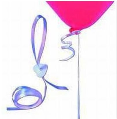 Ballonverschlüsse, * 50 St. *, mit Polyband, geeignet für Heliumbefüllung