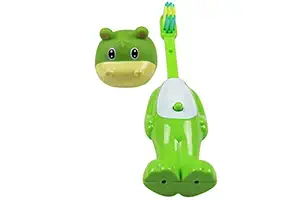 Ole Baby Brings You The Collectors Edition of Bounce Up Funny Smiling Cow Headed Kids Push Button Tooth Brush Cum Toy (Age-3+ Years)